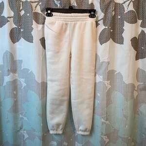 Girls Olivia Kay Cream Jogger Sweatpants Size M (8) Thick Warm Pants